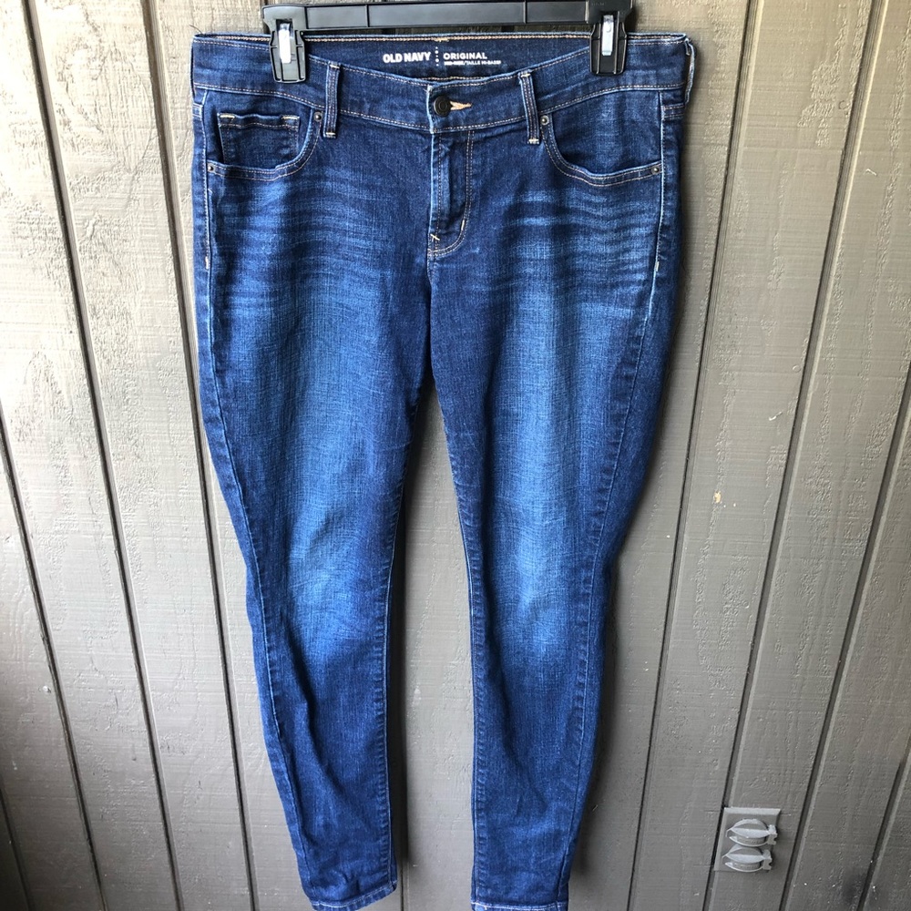 Super Skinny Mid Rise Old Navy Blue Jeans